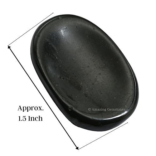Black Tourmaline Crystal Worry Stone - Anxiety Relief