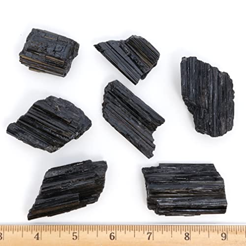 DANCING BEAR Black Tourmaline Crystal Bulk Set Energizes Good Vibes