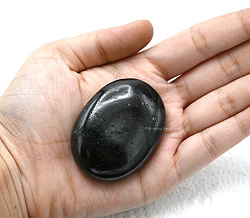 Black Tourmaline Palm Stone - Chakra Balancing Crystal