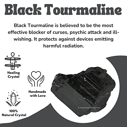 2 Black Tourmaline Raw Crystals for Healing and DIY