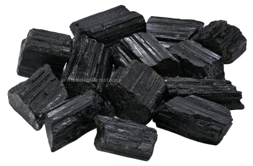 Large Black Tourmaline Crystal Stones Bulk 1/2lb Pieces