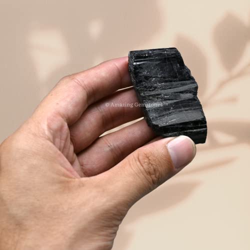 Large Black Tourmaline Crystal Stones Bulk 1/2lb Pieces