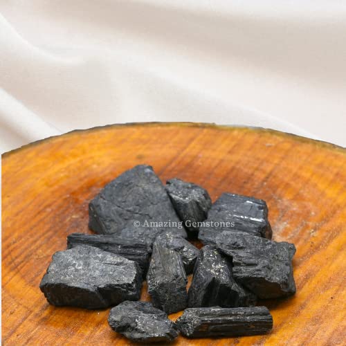 Large Black Tourmaline Crystal Stones Bulk 1/2lb Pieces