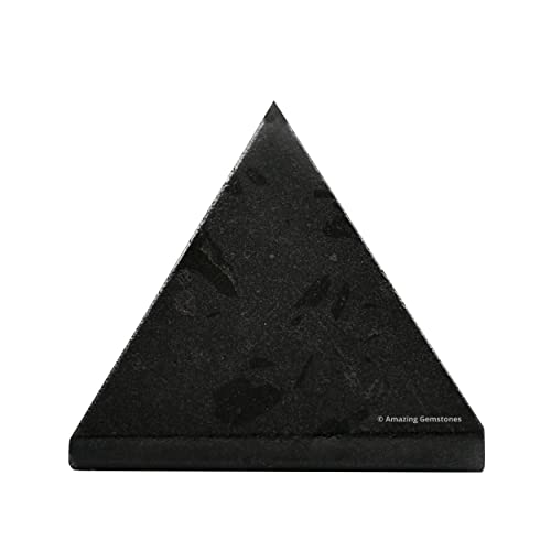Black Tourmaline Pyramid Crystal - 1" Figurine for Meditation