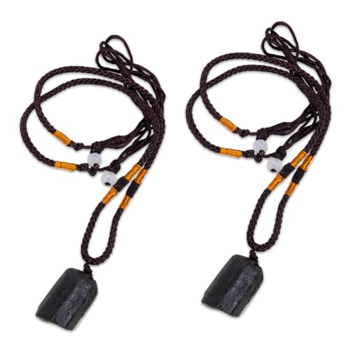 Black Tourmaline Pillar Pendant Necklace - Crystal Healing Amulet