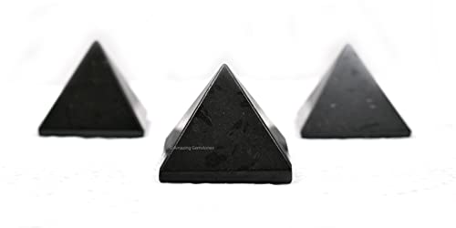 Black Tourmaline Pyramid Crystal - 1" Figurine for Meditation