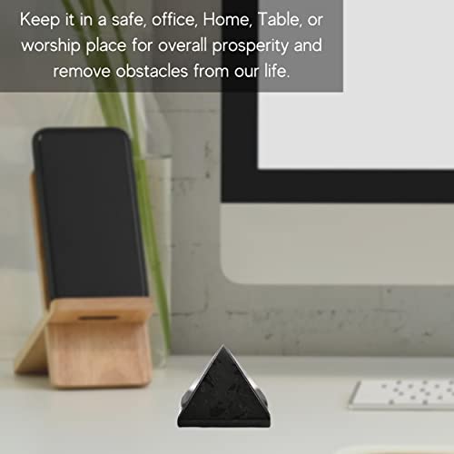 Black Tourmaline Pyramid Crystal - 1" Figurine for Meditation