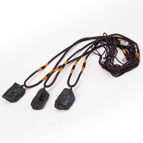 Black Tourmaline Pillar Pendant Necklace - Crystal Healing Amulet
