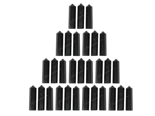 Black Tourmaline Crystal Points - Pack of 3