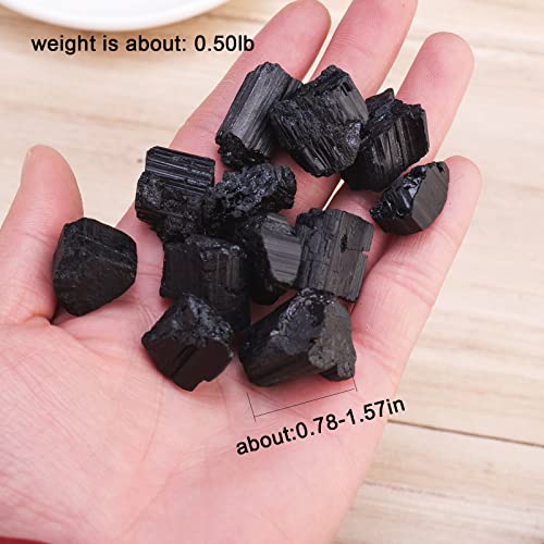 Apengshi Black Tourmaline Raw Stone - Reiki Energy Balance