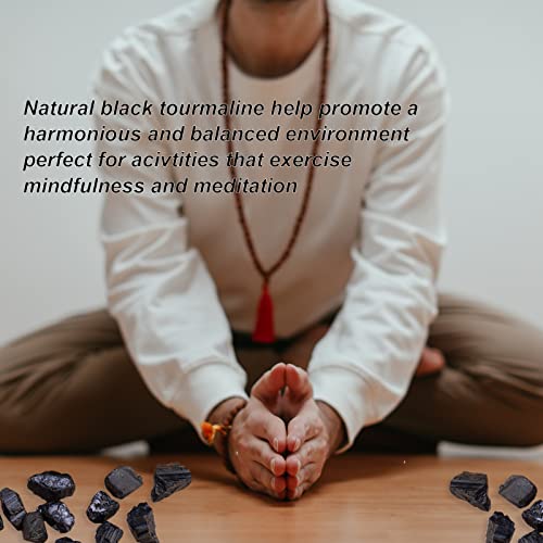 Apengshi Black Tourmaline Raw Stone - Reiki Energy Balance