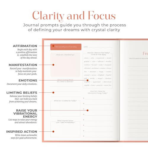 Manifestation Journal + Bonus Affirmation Cards: 12-Week Planner