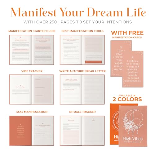 Manifestation Journal + Bonus Affirmation Cards: 12-Week Planner