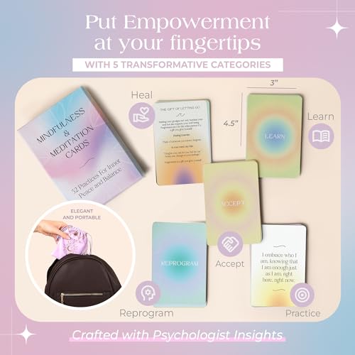 Mindfulness Cards for Stress Relief and Daily Meditation