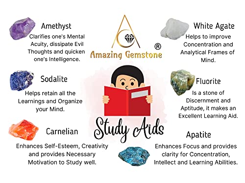 Student Success Manifestation Crystal Set: 6 Healing Stones