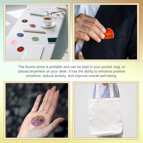 Huquary 6 Set Calming Crystals Tarot Cards Bag