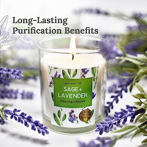 101 Pure Sage & Lavender Smudge Manifestation Candles