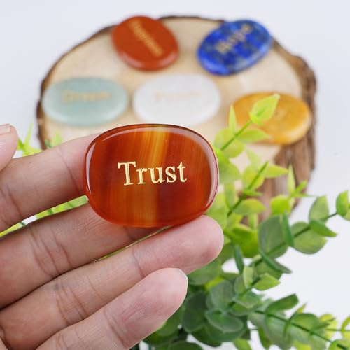 Chakra Stones Set - Reiki Healing with Engraved Words