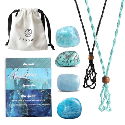 7 Chakra Healing Crystal Necklace - Throat Chakra