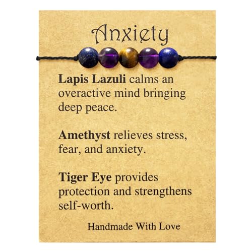 Crystal Healing Stones Bracelets for Spiritual Empaths and Anxiety
