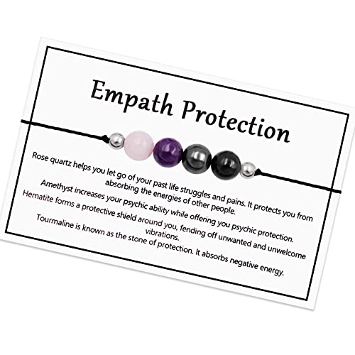 Empath Protection Chakra Bracelet Set - Amethyst Tigers Eye