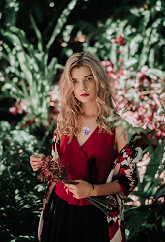 Amethyst Crescent Moon Necklace for Spiritual Women