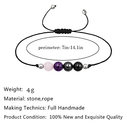 Empath Protection Chakra Bracelet Set - Amethyst Tigers Eye