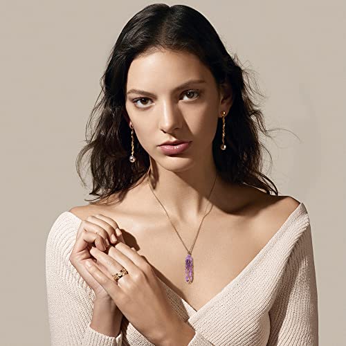 Tree of Life Amethyst Point Pendant Necklace