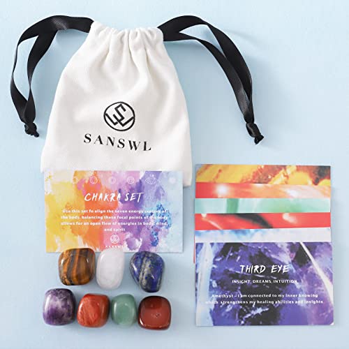 7 Chakra Crystal Necklace Set with Natural Gemstone