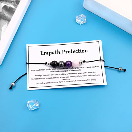 Empath Protection Chakra Bracelet Set - Amethyst Tigers Eye
