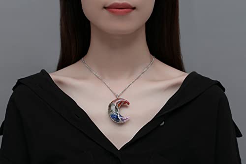 Chakra Crystal Tree of Life Pendant Necklace Set