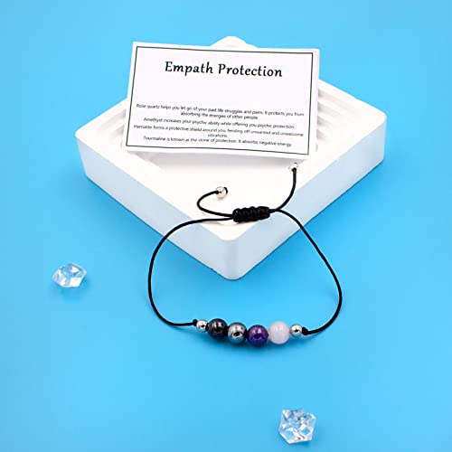 Empath Protection Chakra Bracelet Set - Amethyst Tigers Eye