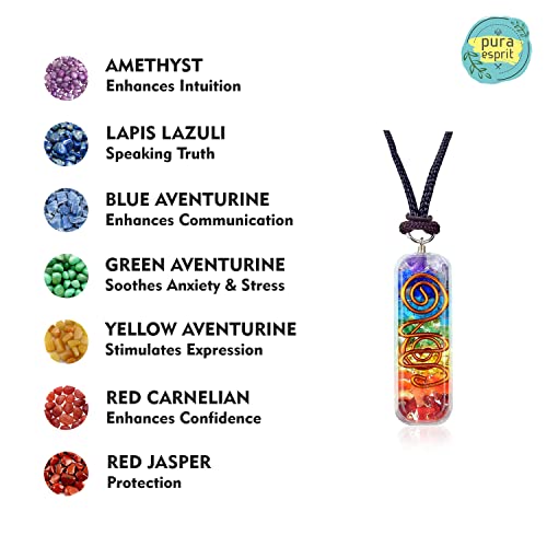 7 Chakra Orgone Pendant Necklace Set for Spiritual Energy