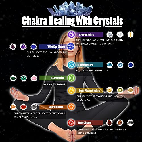 7Pcs Crystal Chakra Stone Point Pendant Necklaces Set