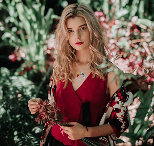 11Pcs Crystal Necklaces Set for Women - Boho Chakra Hippie Pendant