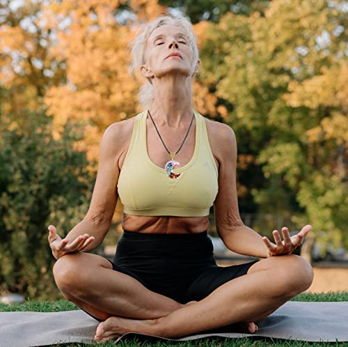 11Pcs Crystal Necklaces Set for Women - Boho Chakra Hippie Pendant