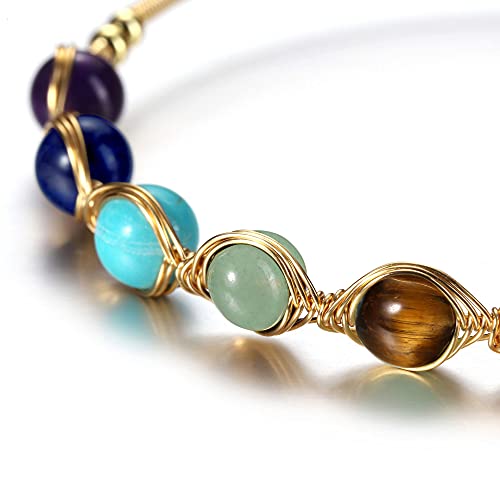 Jovivi 7 Chakra Crystal Bracelet for Women