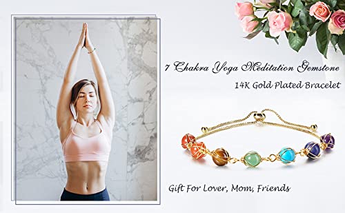 7 Chakra Healing Gemstone Bracelet for Spiritual Luck