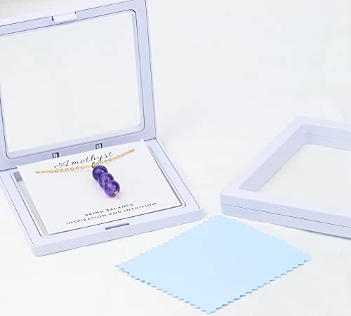 Amethyst Healing Crystal Necklace for February Birthstone Birthdays