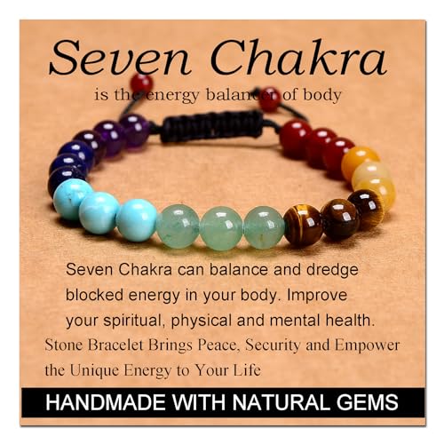 Chakra Stones Bracelet - Balance Energy, Handmade Crystal Healing