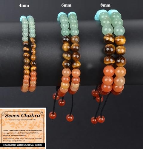 Seven Chakra Stones Macrame Bracelet - Balance Energy