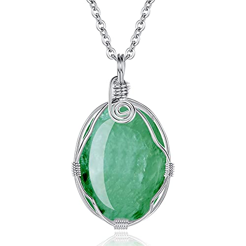 Green Aventurine Crystal Necklace for Women - Spiritual Healing