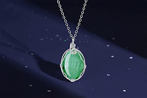 Green Aventurine Crystal Necklace for Women - Spiritual Healing
