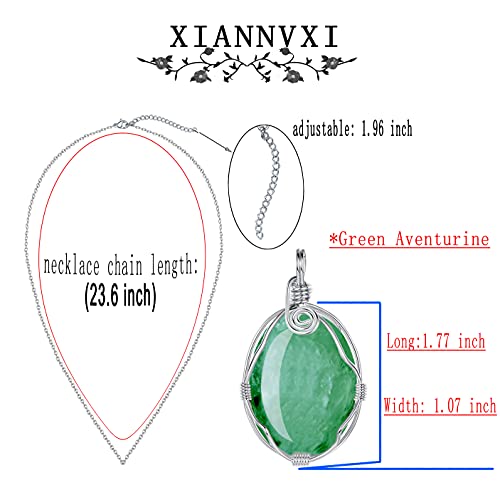 Green Aventurine Crystal Necklace for Women - Spiritual Healing