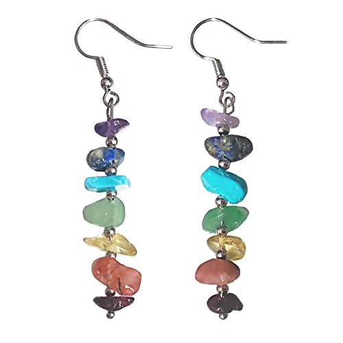 Chakra Stone Beaded Earrings for Women - Colorful