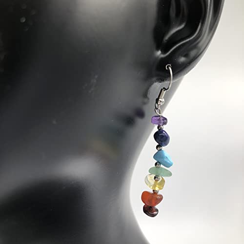 Chakra Stone Beaded Earrings for Women - Colorful