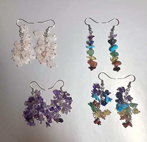 Chakra Stone Beaded Earrings for Women - Colorful