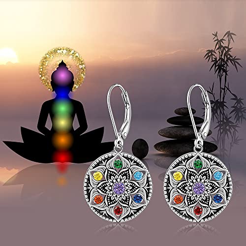 7 Chakras Flower of Life Earrings TonchoMacro