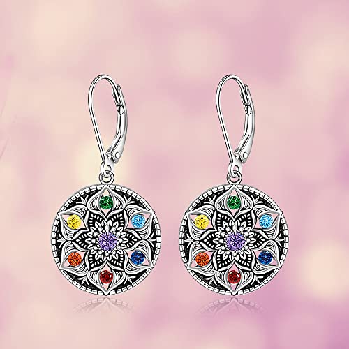 7 Chakras Flower of Life Earrings TonchoMacro