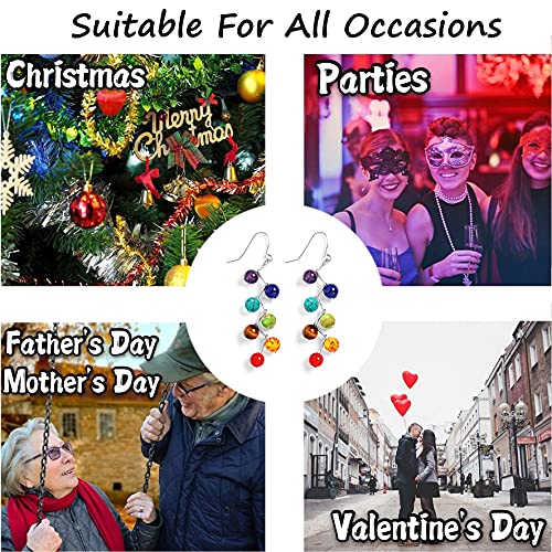 7 Chakra Dangle Earrings for Women Girls